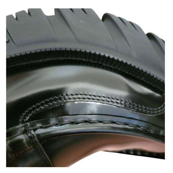 Gucci Black Horsebit Magnum Leather Lug Sole Loafer 9 39 656869 - Picture 11 of 15